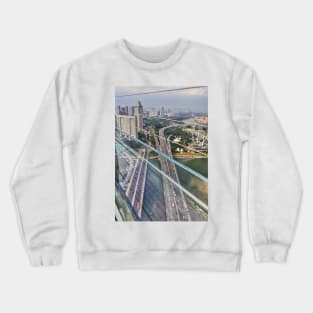 Singapore Flyer - View through Glass Wall from SkyPark Crewneck Sweatshirt